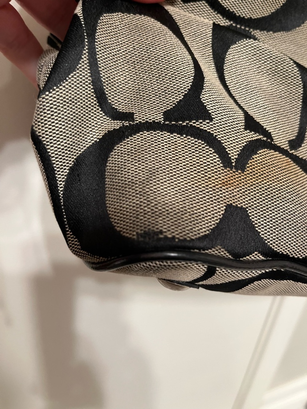 PROJECT COACH Canvas and Leather Tote Bag in Black and Gray - Picture 9 of 12